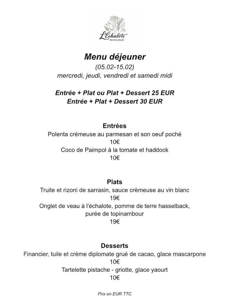 Menu_L'Echalote, Etampes_Étampes_image_2