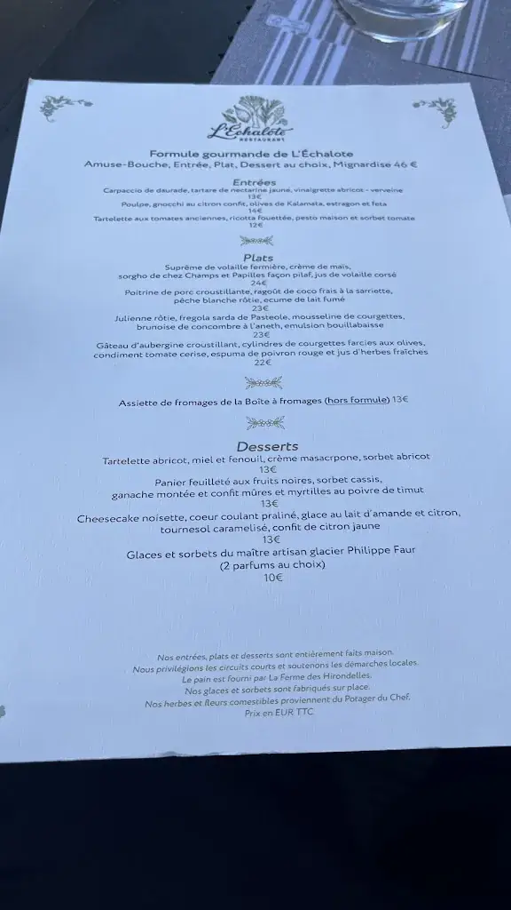 Menu_L'Echalote, Etampes_Étampes_image_3