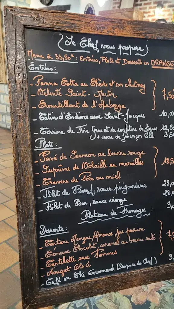 Menu_Auberge De La Tour St Martin_Étampes_image_2