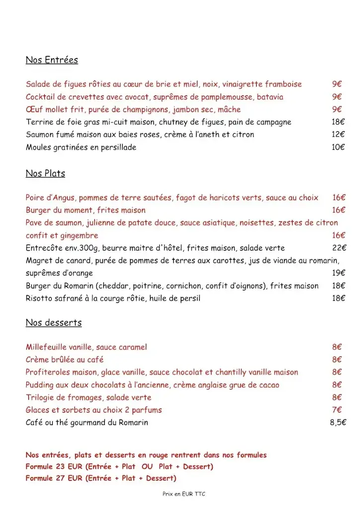 Menu_Le Romarin , Etampes_Étampes_image_1