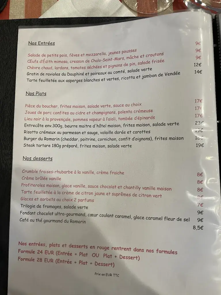 Menu_Le Romarin , Etampes_Étampes_image_2
