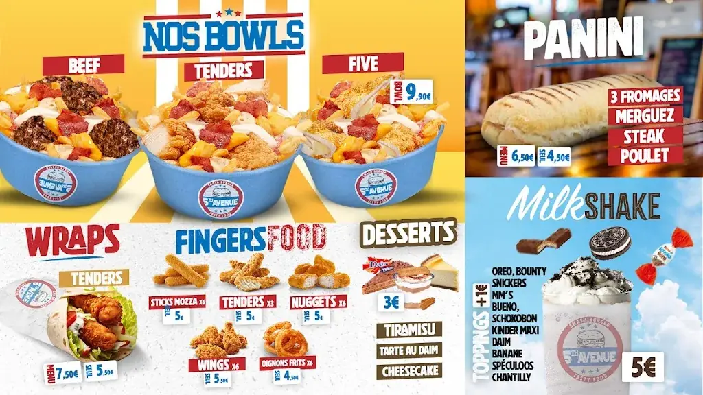 Menu_5TH AVENUE ÉTAMPES_Étampes_image_1