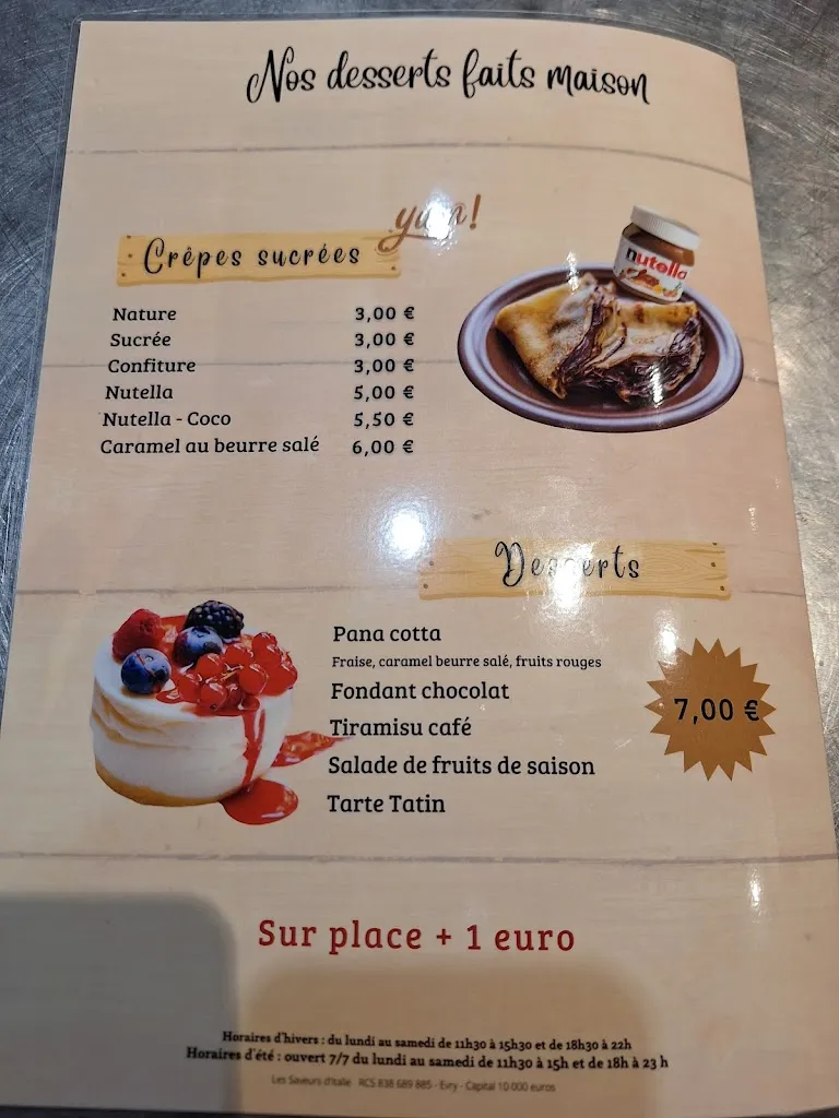 Menu_Les saveurs d'Italie_Étampes_immagine_2