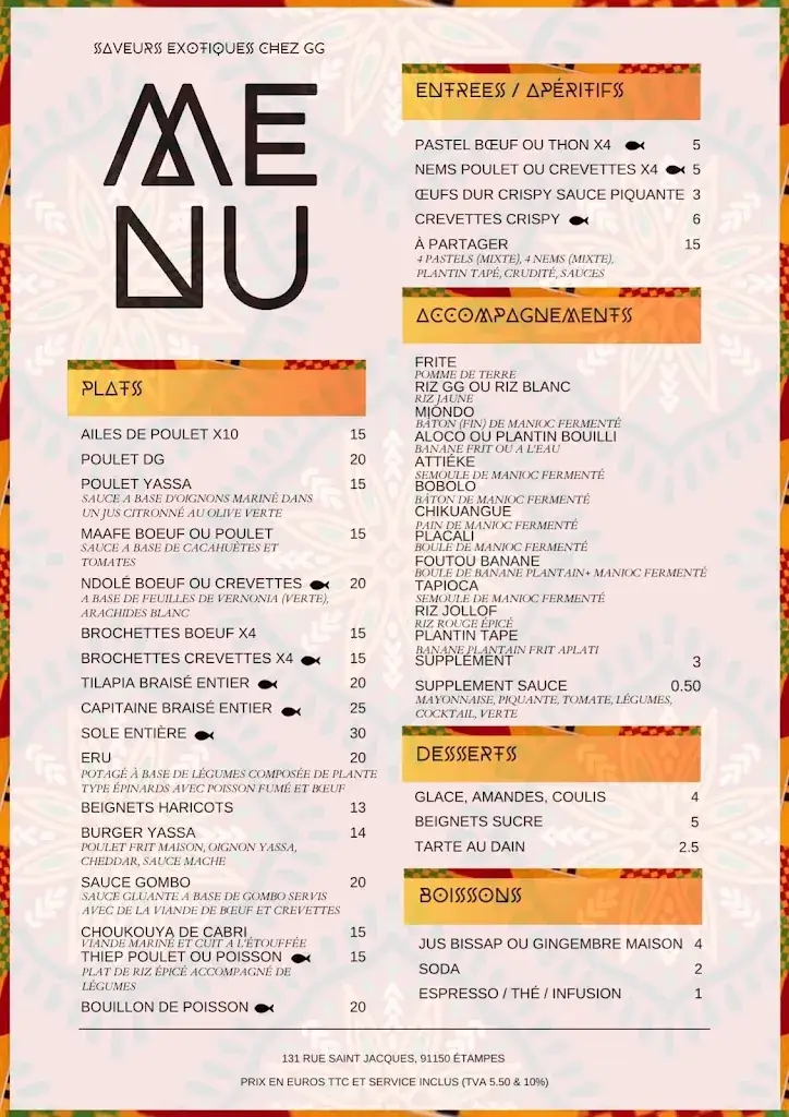 Menu_Restaurant Africain chez GG_Étampes_image_2