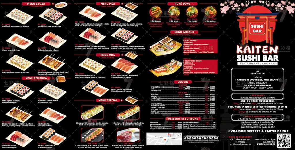 Menu_Kaiten Sushi Restaurant Japonais_Étampes_image_3