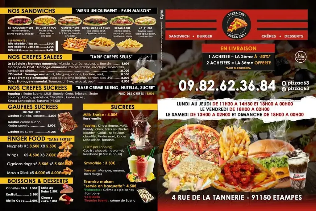 Menu_PIZZA C63 🍕🍔🍟🥤_Étampes_image_1