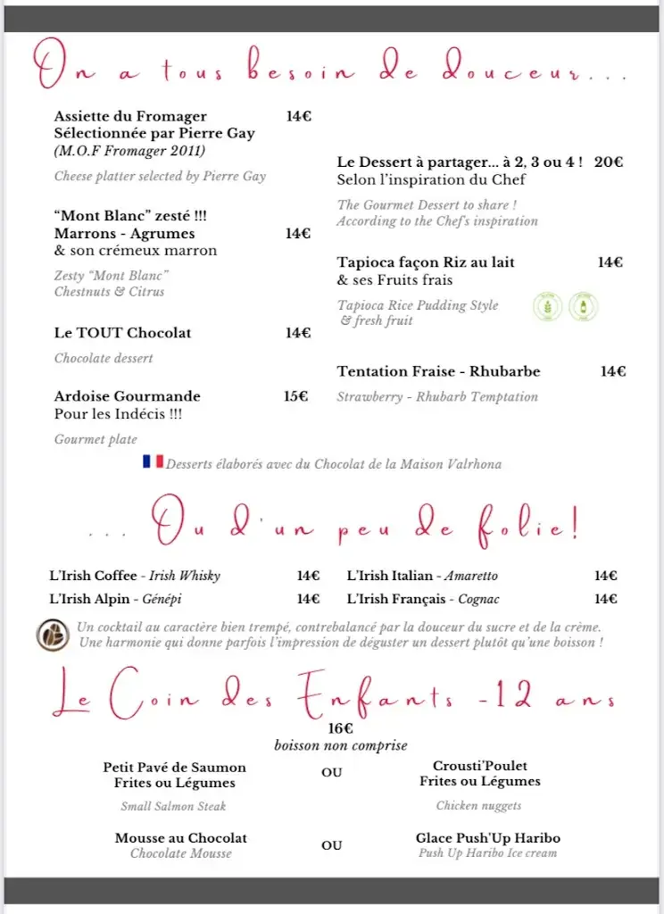Menu_Chez Ma Cousine_Doussard_immagine_1