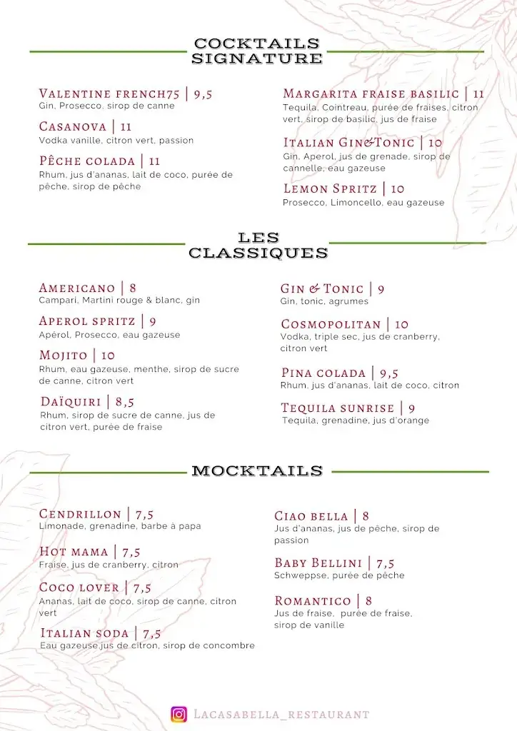 Menu_La Casa Bella_Guyancourt_image_3