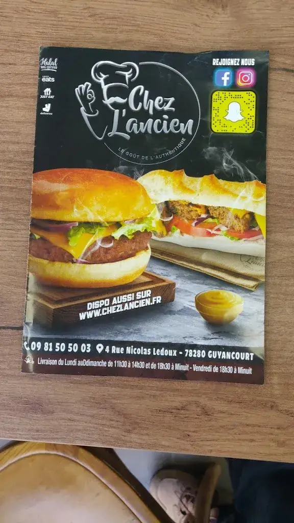 Menu_Chez l'Ancien - Guyancourt_Guyancourt_image_4