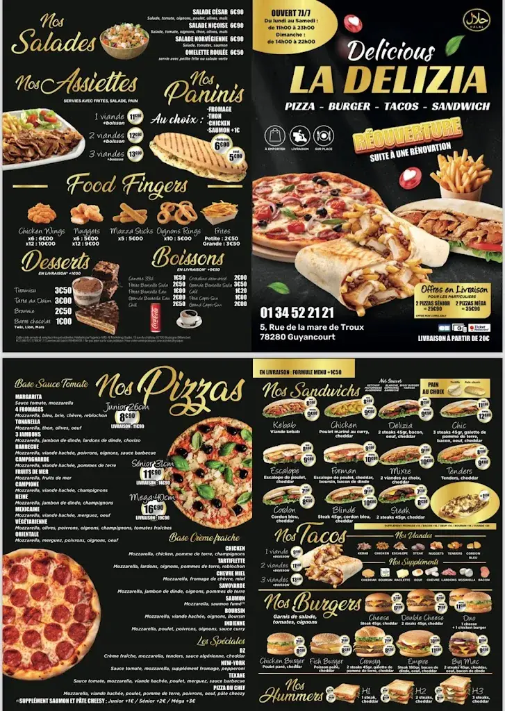 Menu_La Delizia_Guyancourt_image_1