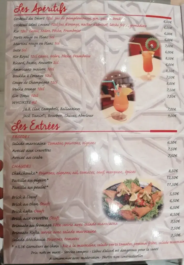 Menu_Les Délices du Maroc_Jouars-Pontchartrain_image_3