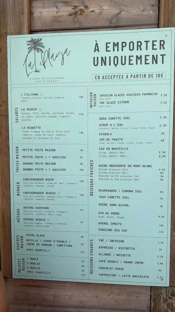 Menu_La Playa_Doussard_image_1