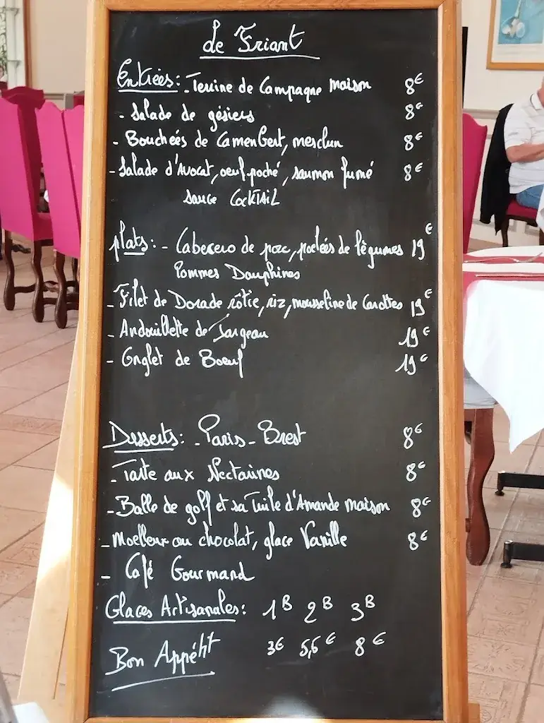 Menu_Restaurant Le Friant - Golf de Seraincourt_Seraincourt_imagen_1