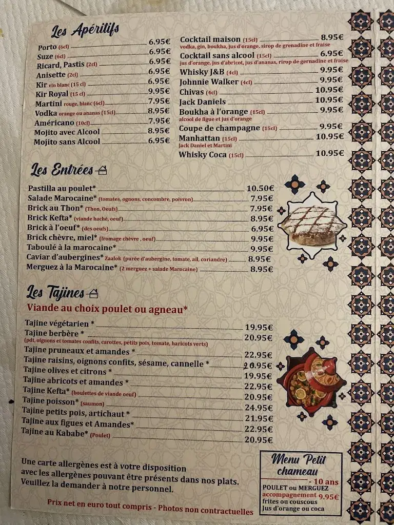 Menu_LES DUNES D'OR couscous_Hardricourt_immagine_1