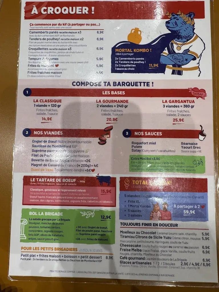 Menu_La Brigade - La Défense_Puteaux_image_4