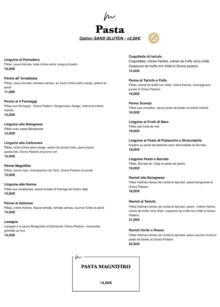 Menu_Magnifiko – Restaurant italien à Ivry-sur-Seine_Ivry-sur-Seine_image_4