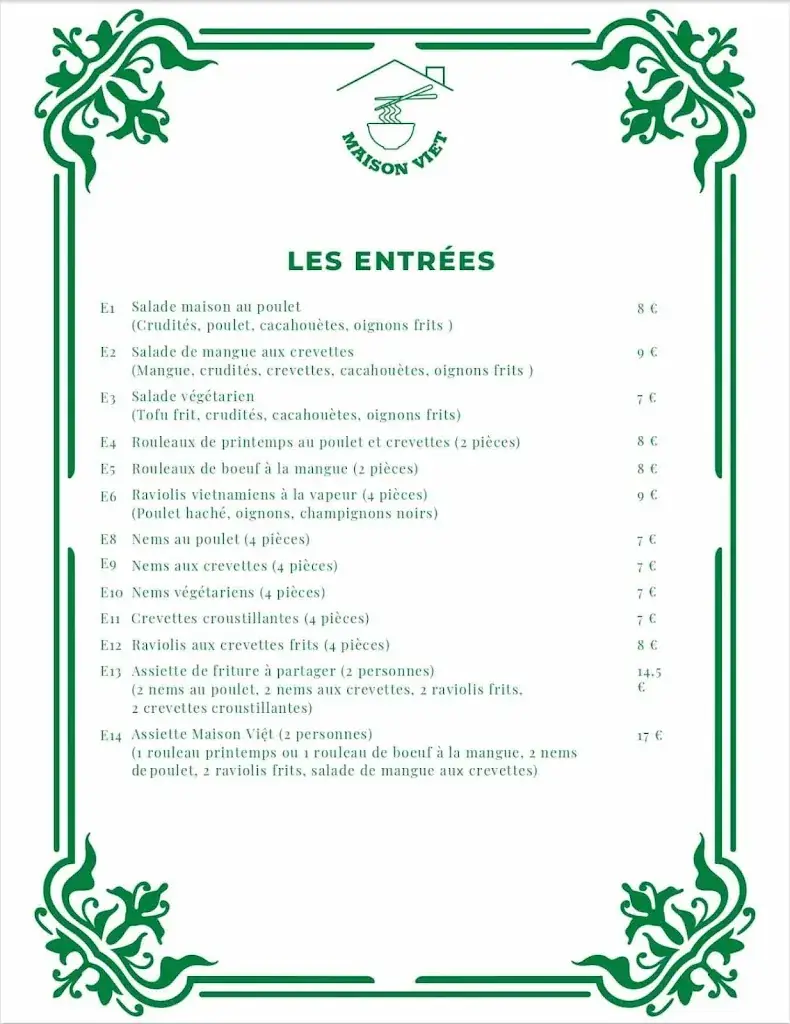 Menu_MAISON VIET_Ivry-sur-Seine_image_1