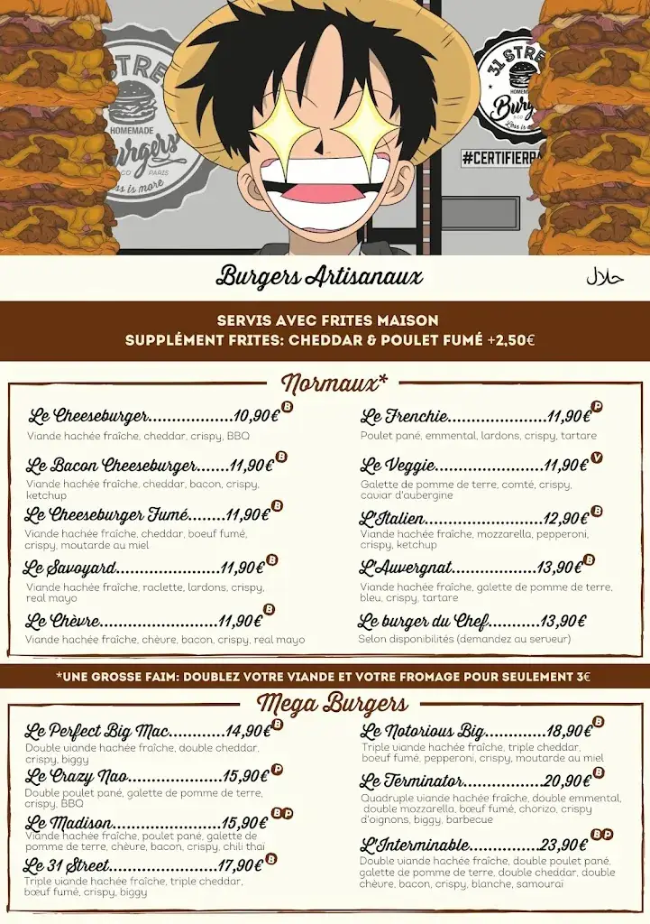 Menu_31 STREET BURGERS - 94200 IVRY_Ivry-sur-Seine_image_2
