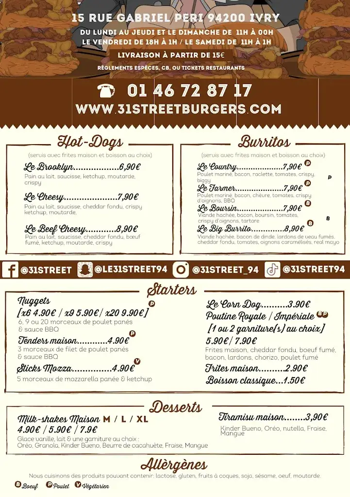 Menu_31 STREET BURGERS - 94200 IVRY_Ivry-sur-Seine_image_3