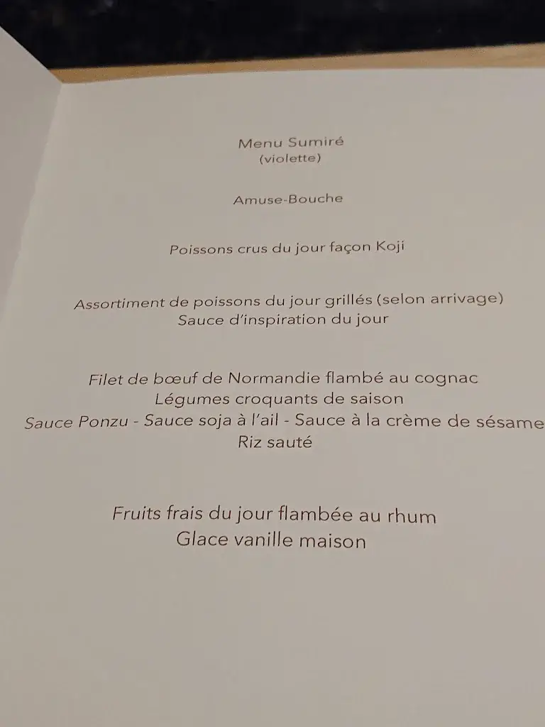 Menu_Koji Restaurant Teppan Yaki_Issy-les-Moulineaux_image_1