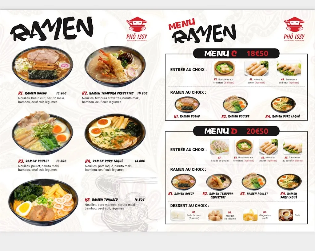 Menu_Pho issy_Issy-les-Moulineaux_image_1