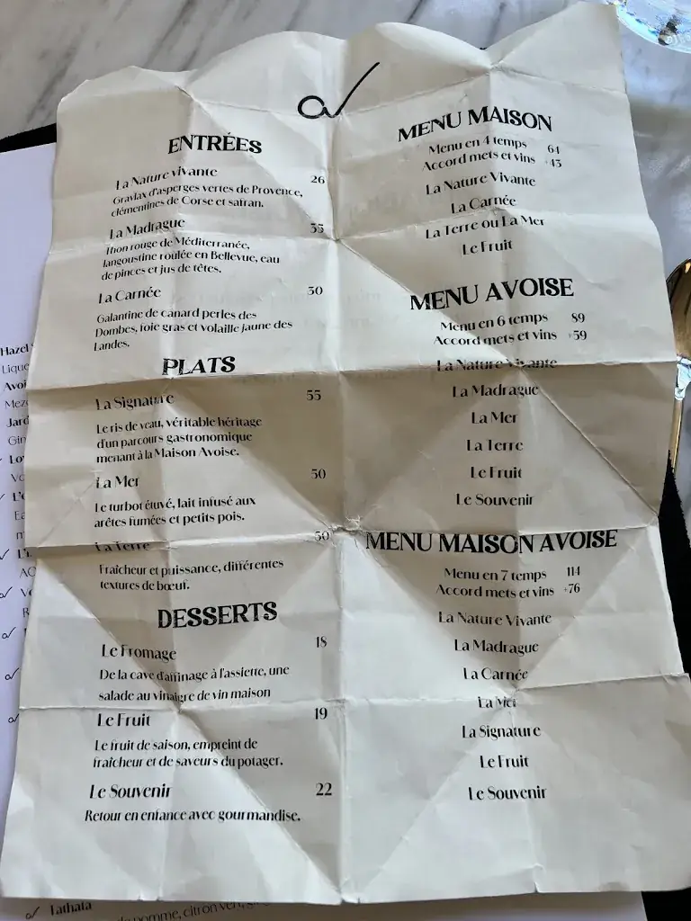 Menu_Maison Avoise_Issy-les-Moulineaux_image_2