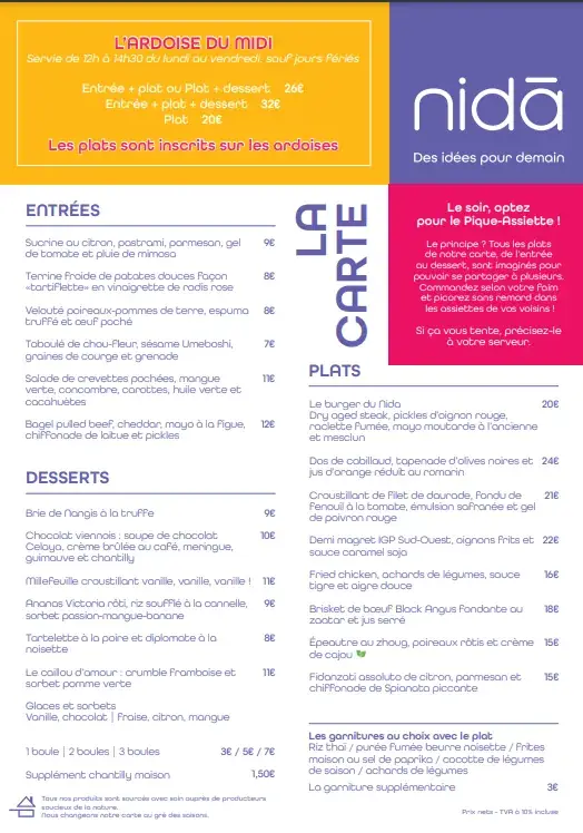 Menu_Le Nida_Issy-les-Moulineaux_image_2