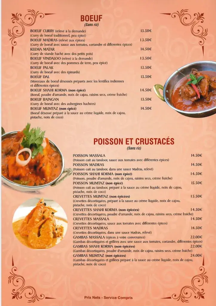 Menü_MUMTAZ RESTAURANT_Goussainville_Bild_1