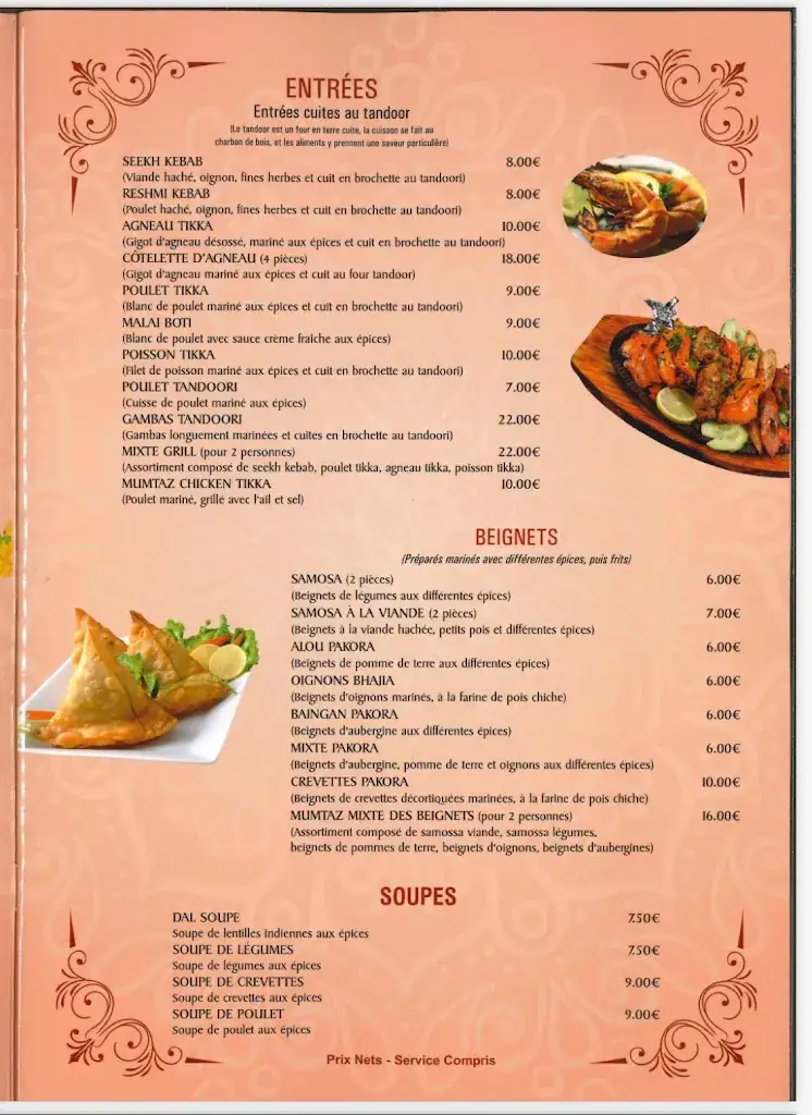 Menü_MUMTAZ RESTAURANT_Goussainville_Bild_4