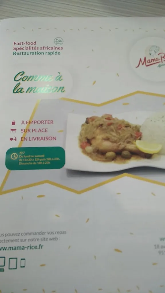 Menu_Mama Rice Goussainville - Plats Traditionnels & Burgers Afro_Goussainville_image_2