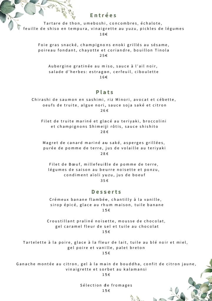 Menu_La Verrière PARIS_Paris_image_2