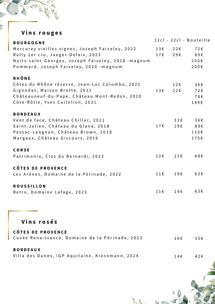 Menu_La Verrière PARIS_Paris_image_3