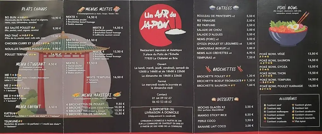 Menu_Un Air du Japon_Châtelet-en-Brie_image_1