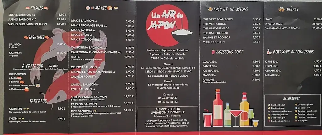 Menu_Un Air du Japon_Châtelet-en-Brie_image_2