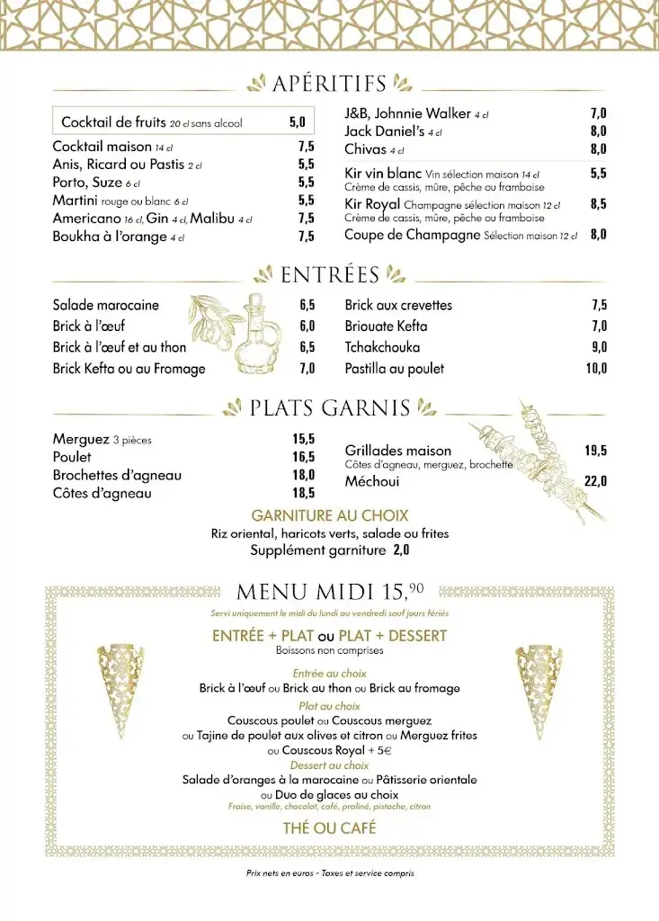 Menu_Restaurant Le MAROC_Mesnil-Saint-Denis_image_2