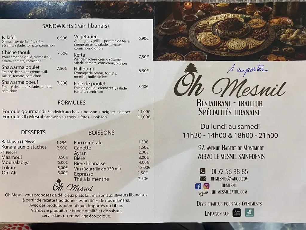 Menu_Oh Mesnil_Mesnil-Saint-Denis_image_1