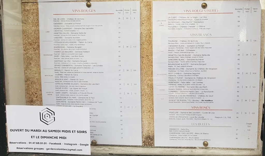 Menü_Garden Colombes_Garenne-Colombes_Bild_1