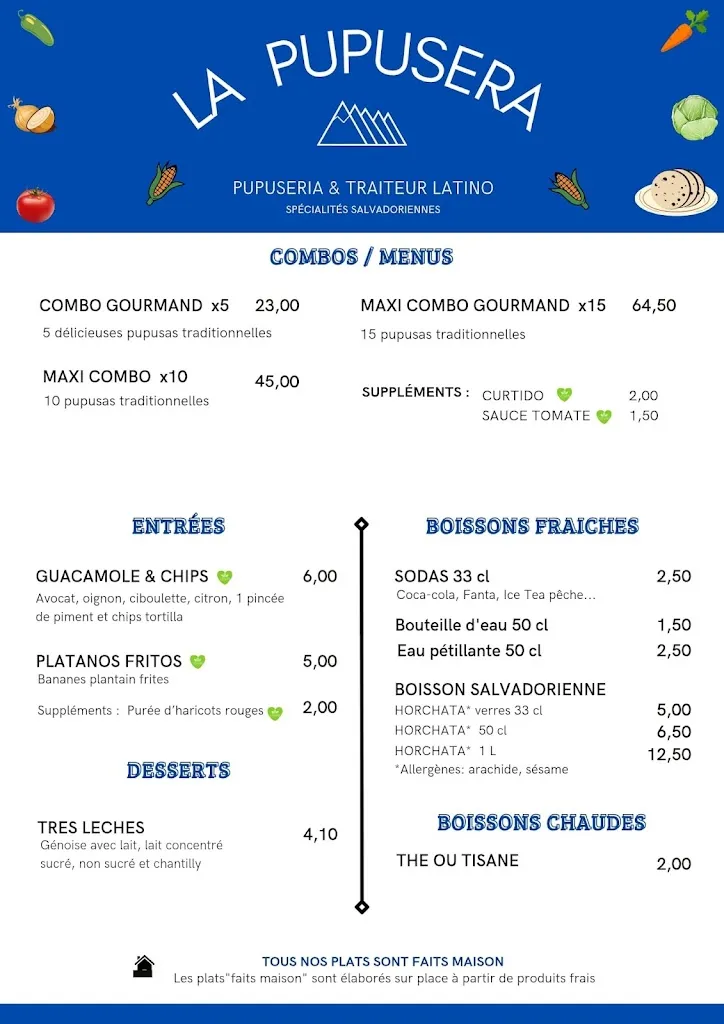 Menü_La Pupusera restaurant_Garenne-Colombes_Bild_2