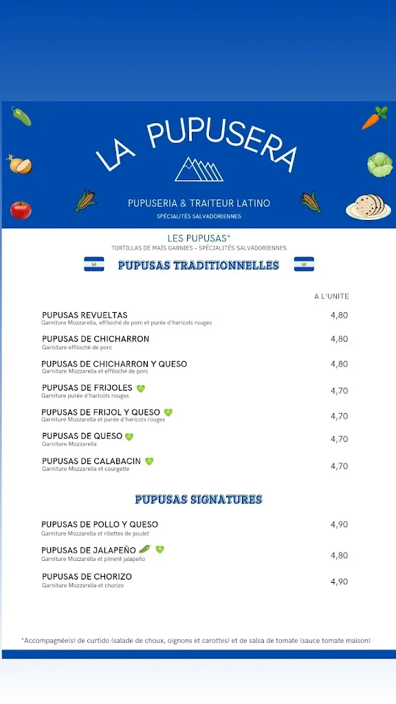 Menü_La Pupusera restaurant_Garenne-Colombes_Bild_3