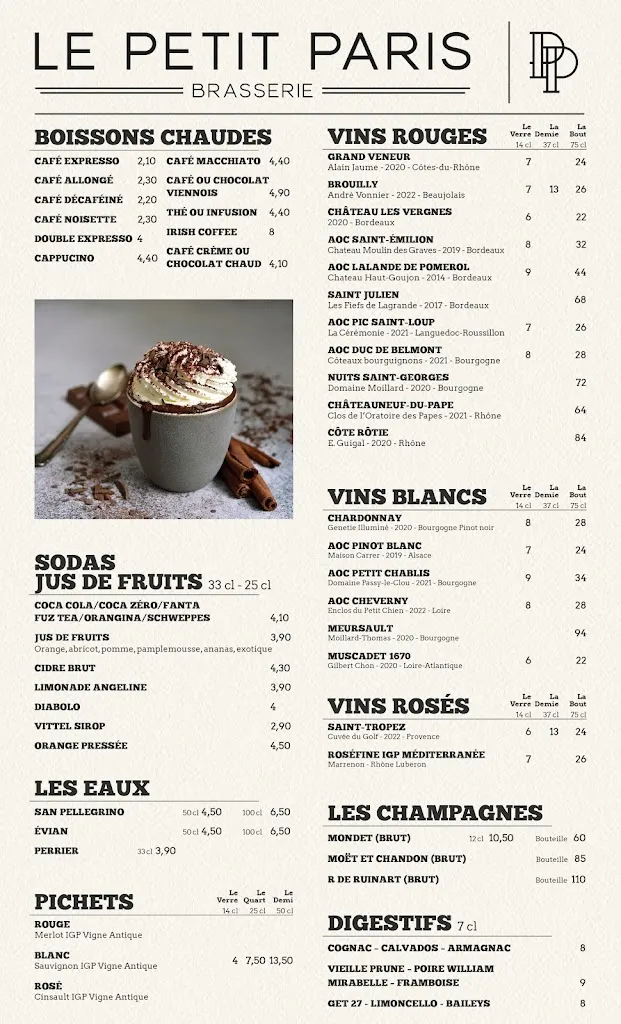 Menu_Le Petit Paris_Plessis-Trévise_image_1