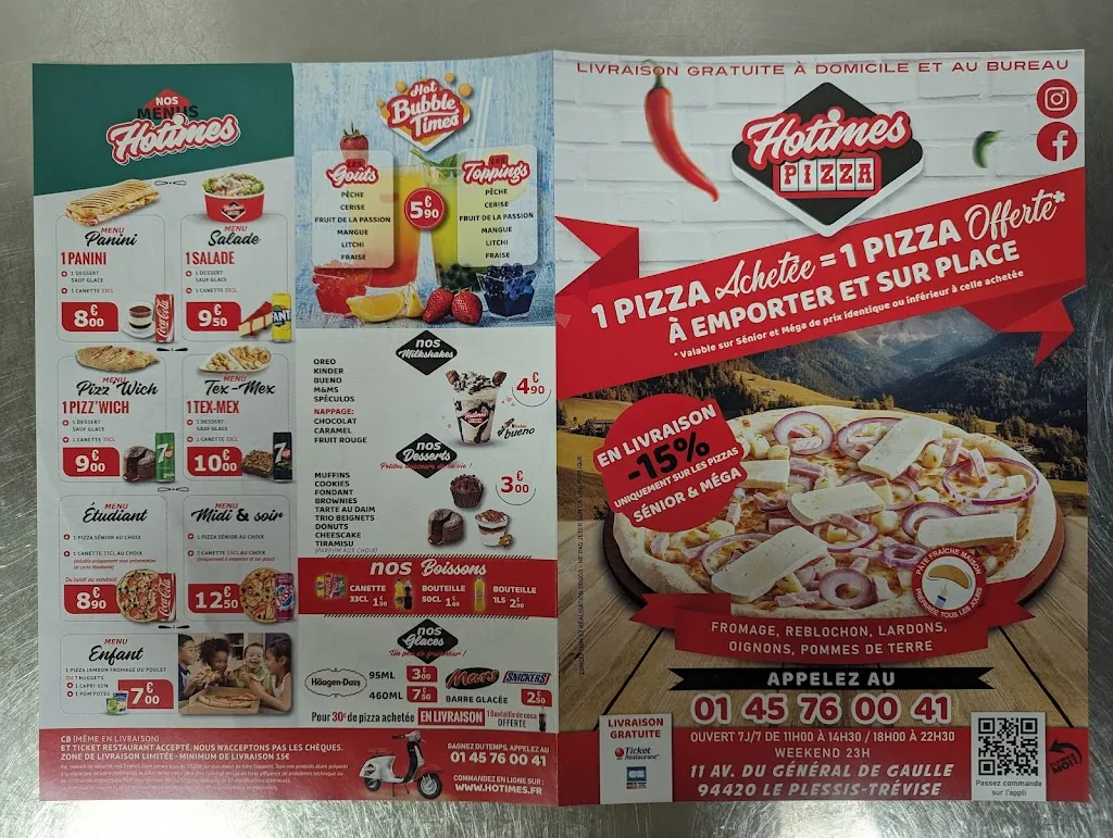Menu_Hotimes Pizza Le Plessis-Trévise_Plessis-Trévise_immagine_2