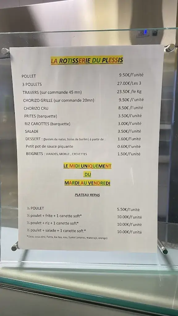 Menu_Rôtisserie du Plessis_Plessis-Trévise_image_1