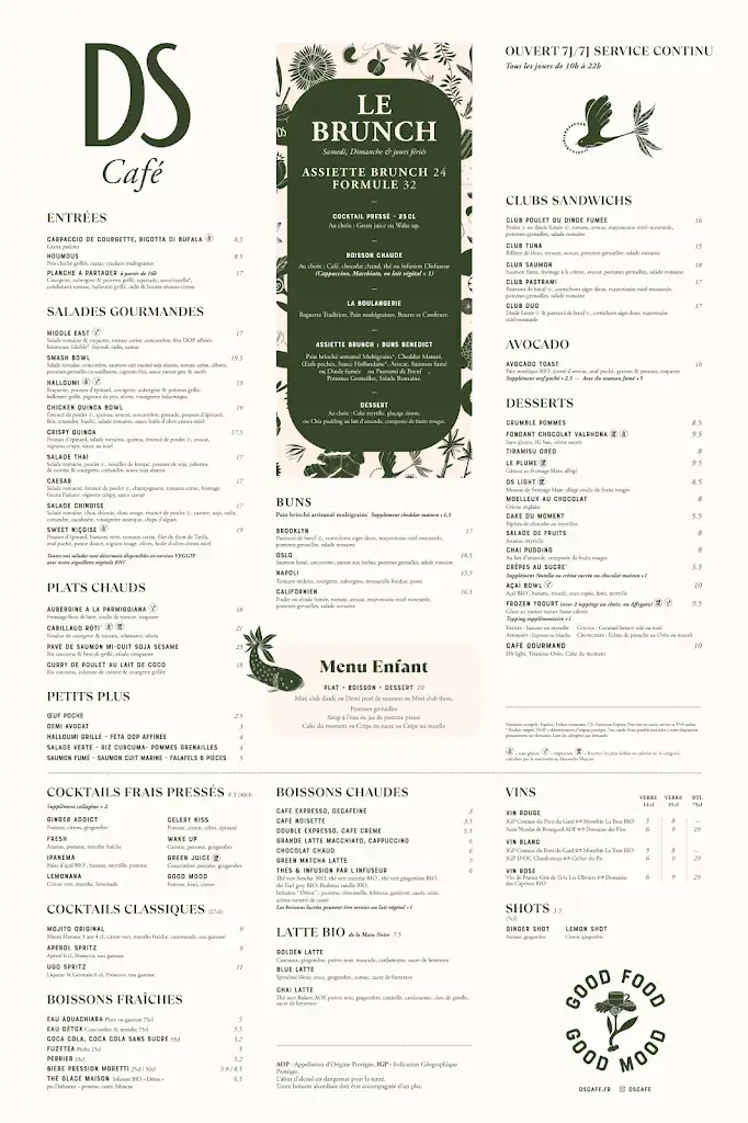 Menü_DS Café Parly 2_Chesnay-Rocquencourt_Bild_1