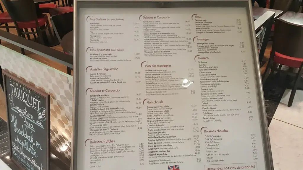 Menü_Restaurant Voy_Chesnay-Rocquencourt_Bild_1