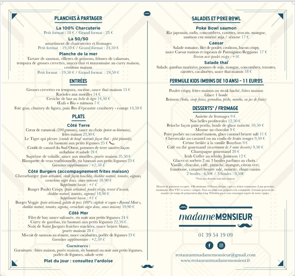Menu_Restaurant Madame Monsieur_Chesnay-Rocquencourt_image_1