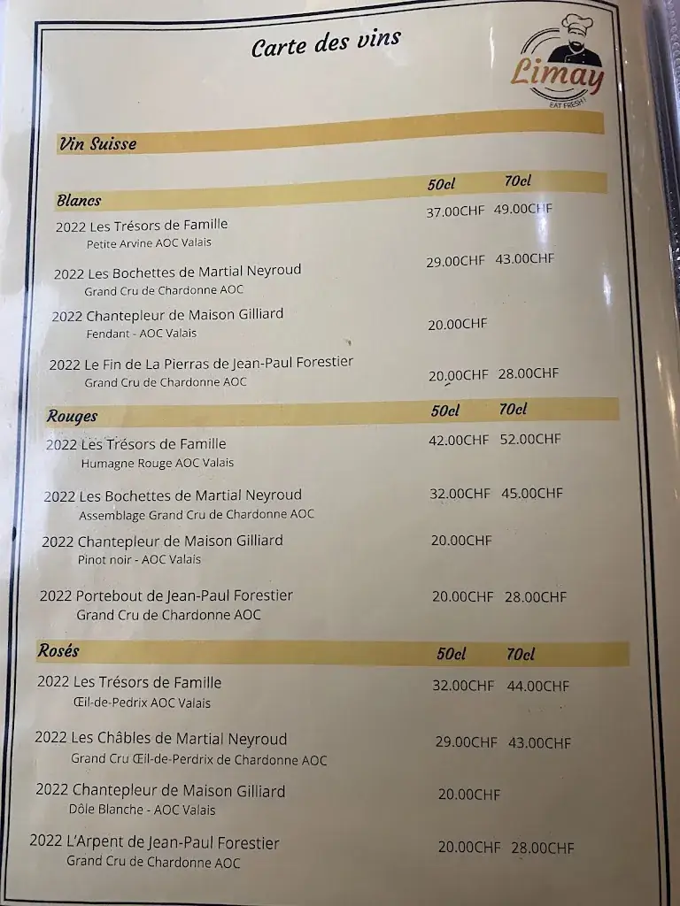 Menu_Restaurant Limay_Châtel-Saint-Denis_image_2