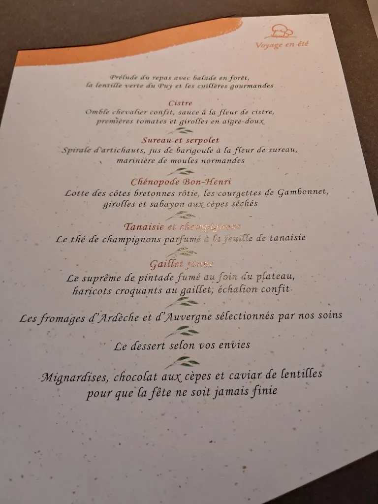 Menu_Restaurant Marcon_Saint-Bonnet-le-Froid_immagine_1