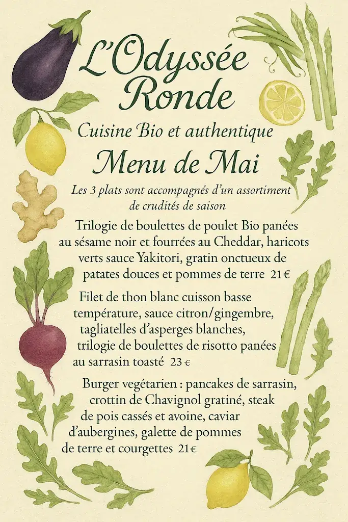 Menu_L’odyssée Ronde_Limours_image_1