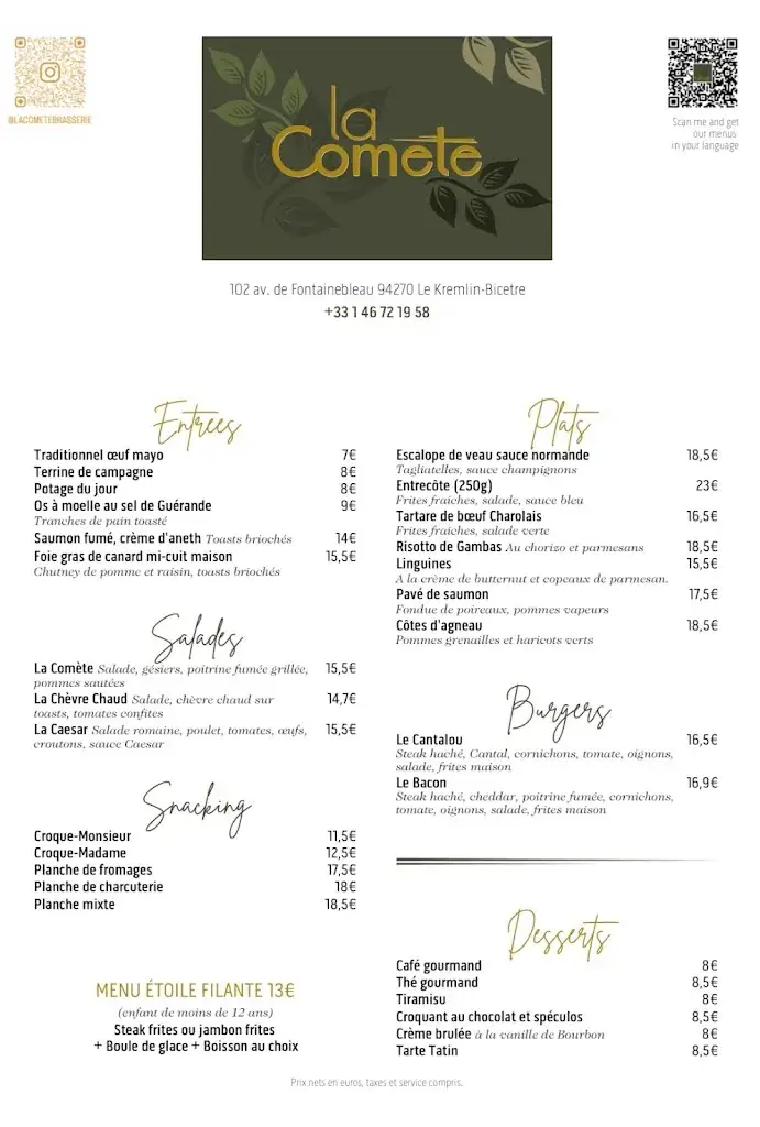 Menu_La Comète_Kremlin-Bicêtre_image_3
