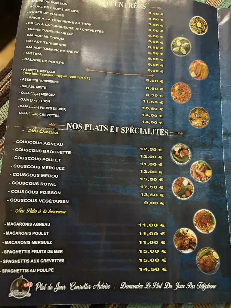 Menu_La Porte de Carthage_Kremlin-Bicêtre_image_4
